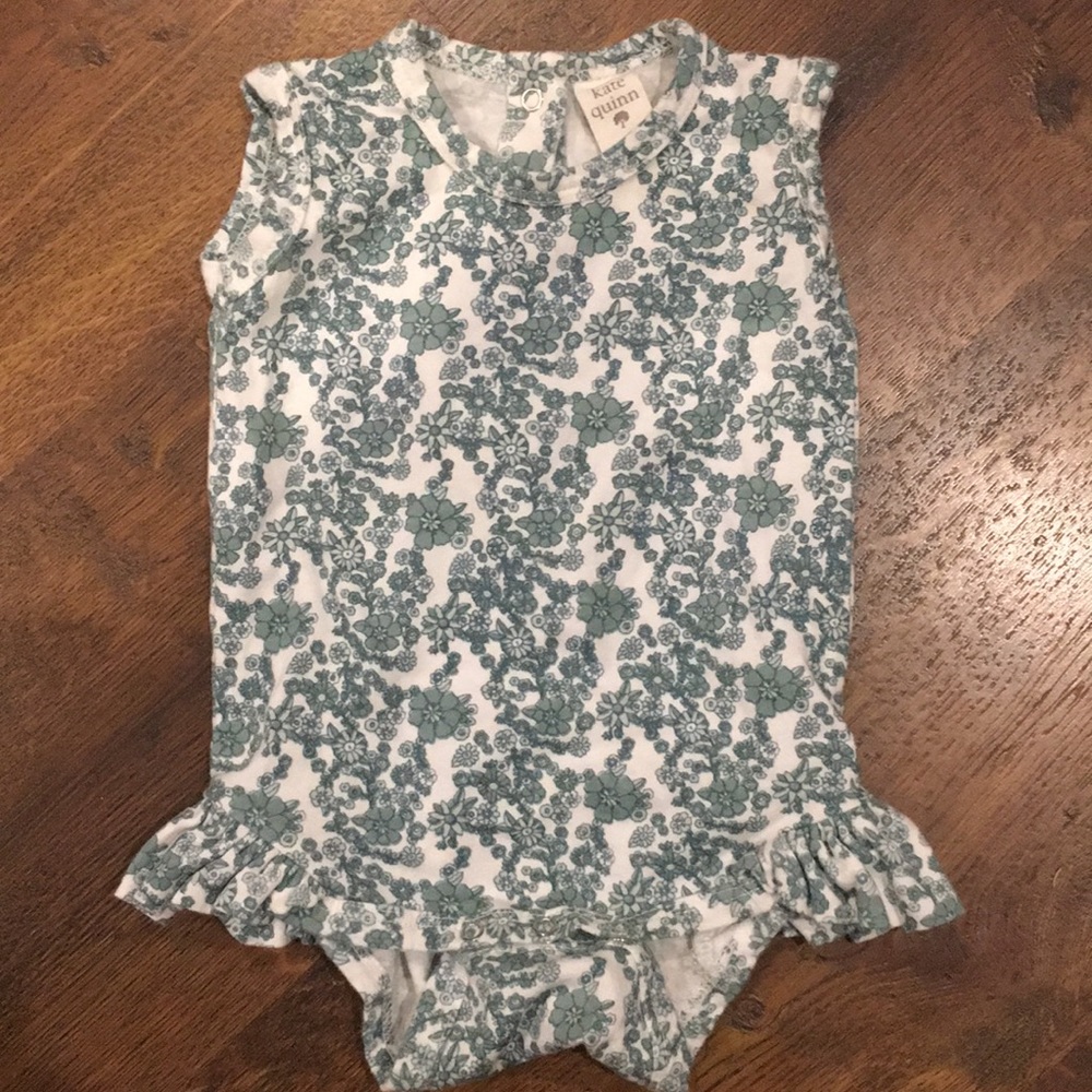 Kate Quinn blue ditsy onesie